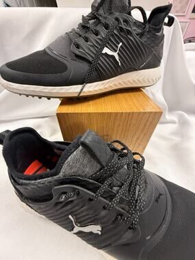 Puma Ignite PWRAdapt Disc Golf Shoes Black Spikeless Grip Men Size 8